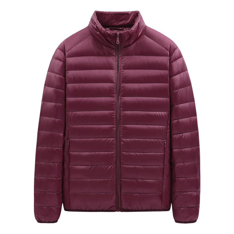Herren ultraleichte gesteppte Steppjacke mit Stehkragen und durchgehendem Reißverschluss Shop Nory