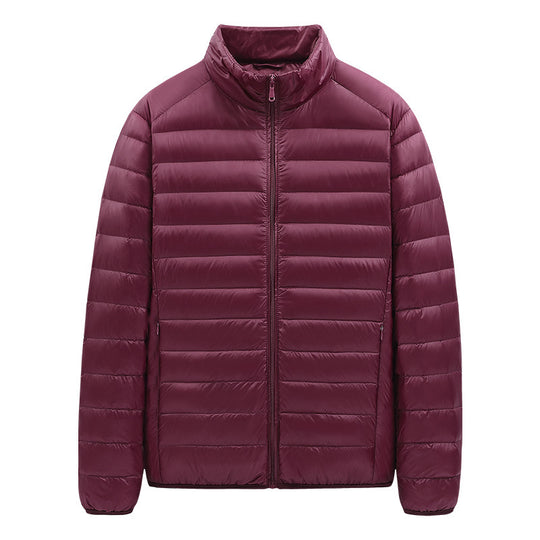 Herren ultraleichte gesteppte Steppjacke mit Stehkragen und durchgehendem Reißverschluss Shop Nory