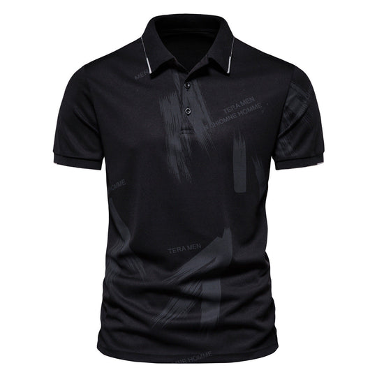 Herren Polo-Shirt mit modernem Grafikdesign und atmungsaktiver Baumwollmischung Shopnory