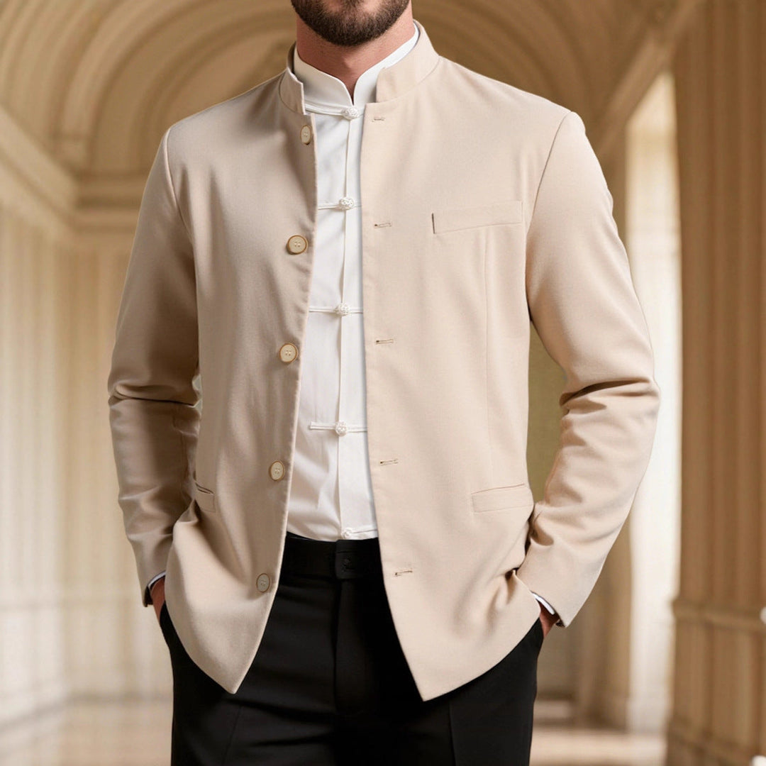 Herren modischer Stehkragenblazer