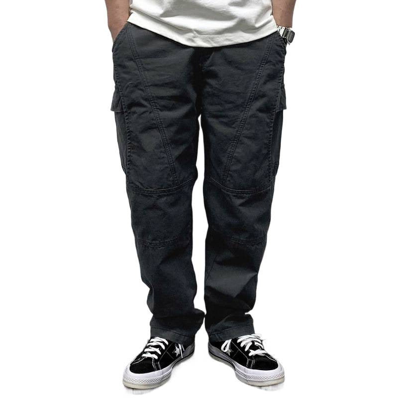 Herren Lässige Baggy-Cargo-Hose mit Knieabnähern, Multitaschen und Workwear-Details Shop Nory