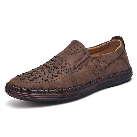 Herren Bequeme und atmungsaktive Mokassins mit perforiertem Obermaterial