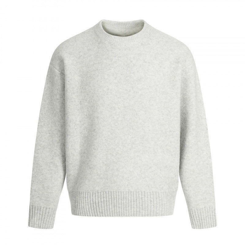 Unisex Oversize-Feinstrickpullover mit Rundhals, verkürztem Saum und Raglanärmeln Shop Nory