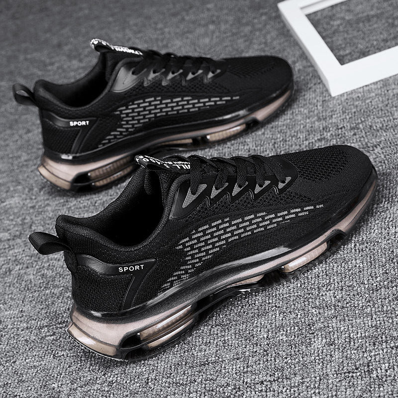 Herren Sichtbar luftgepolsterte Running-Sneaker mit Dual-Air-Kammer und atmungsaktivem Strickoberteil Shopy Nory