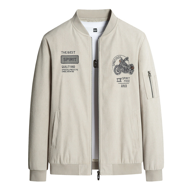 Herren Modische Bomberjacke mit stylischem Motorrad-Design Shop Nory