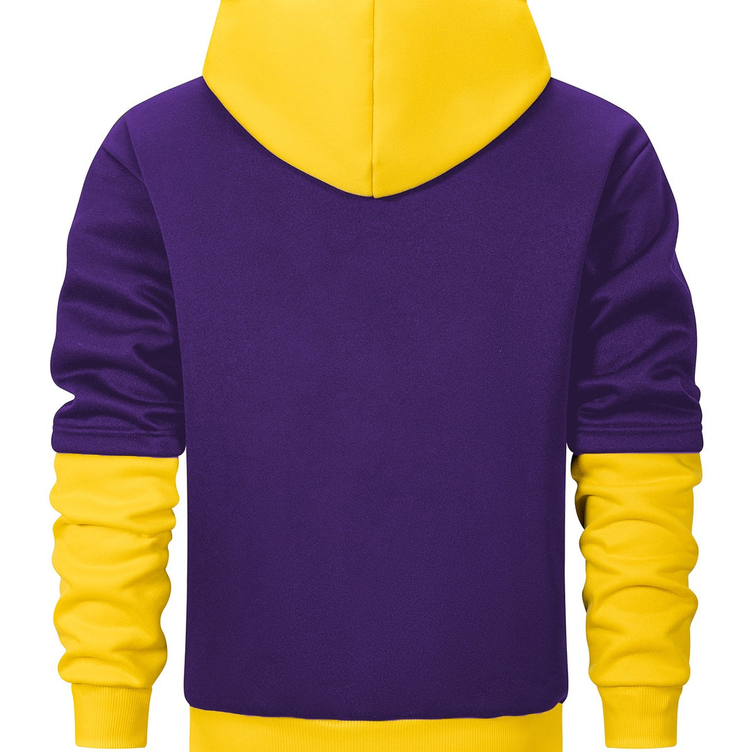 Herren Kapuzenpullover im Lagen-Look mit Kontrastkapuze und Kordelzug Shop Nory