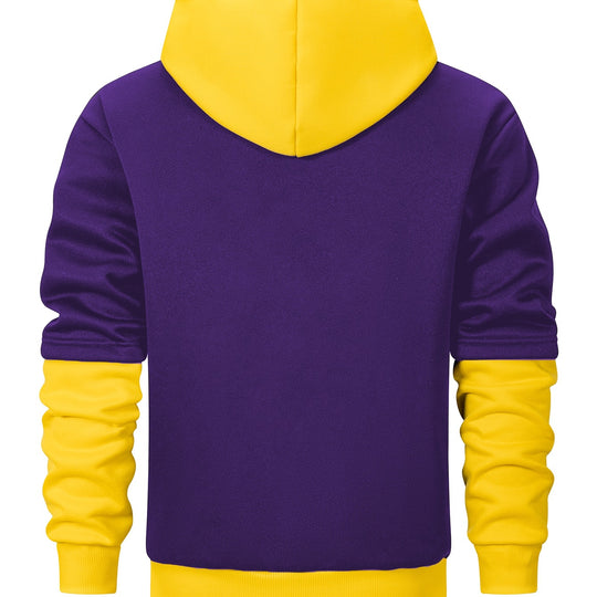 Herren Kapuzenpullover im Lagen-Look mit Kontrastkapuze und Kordelzug Shop Nory