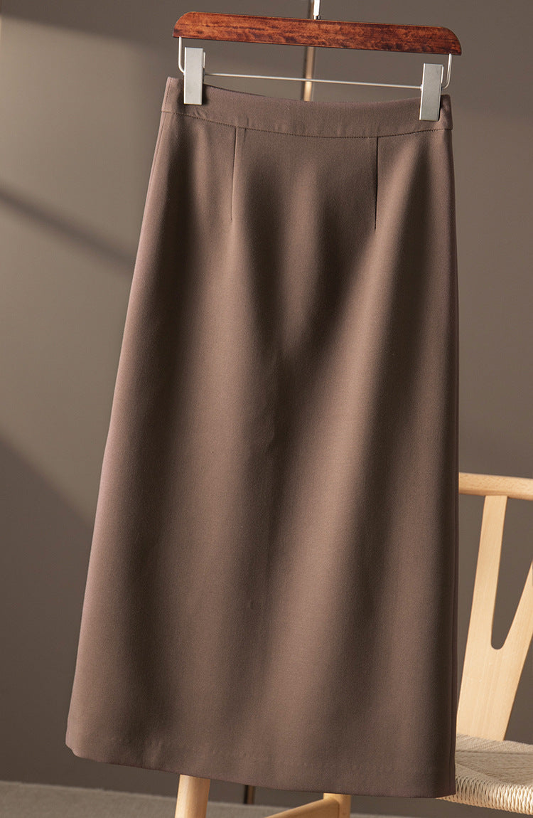 Damen Eleganter Midirock mit hoher Taille Shop Nory