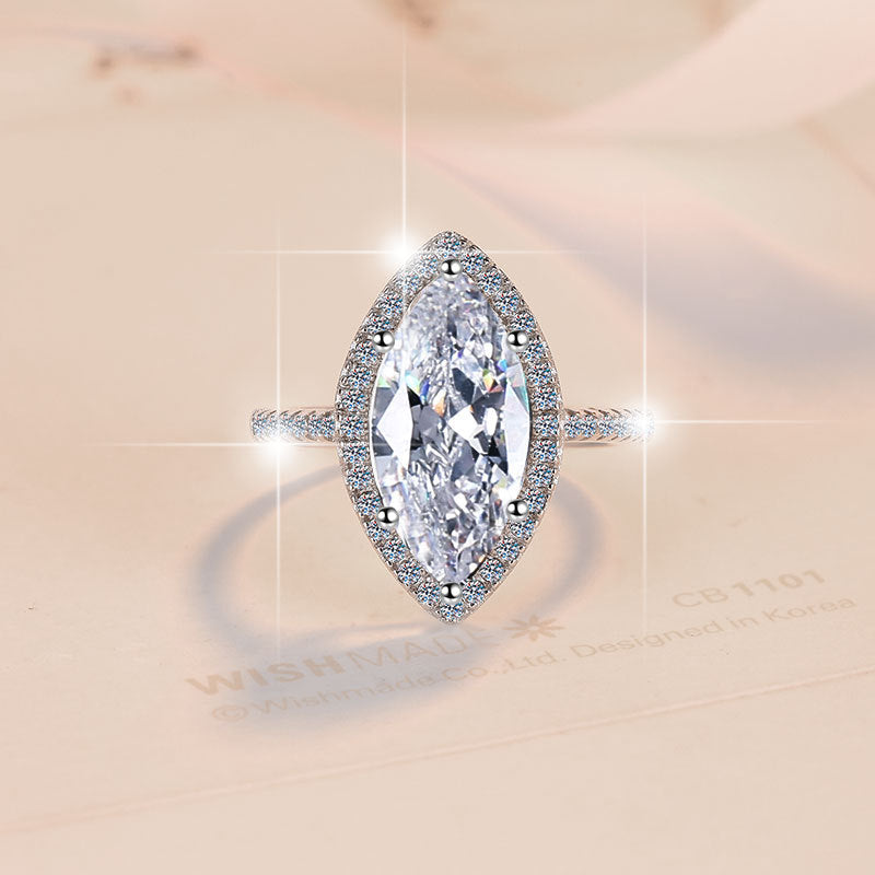 Damenring mit elegantem Marquise-Design und funkelndem Zirkonia Shop Nory