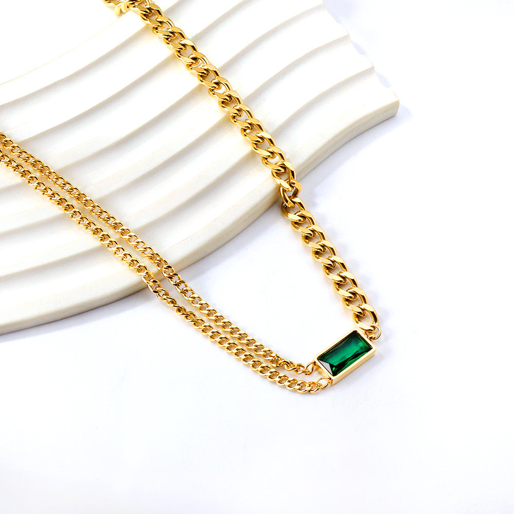 Damen elegante Halskette mit geometrischem Kompassanhänger aus hochwertigem Edelstahl und goldplattiertem Finish Shop Nory