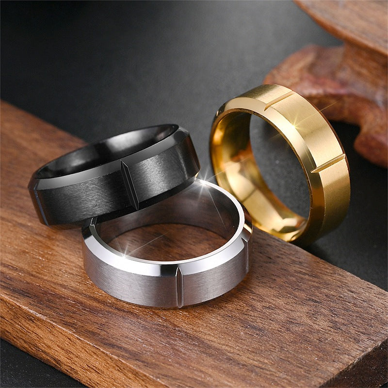 Herren Ring mit modernem, strukturierten Design Shop Nory