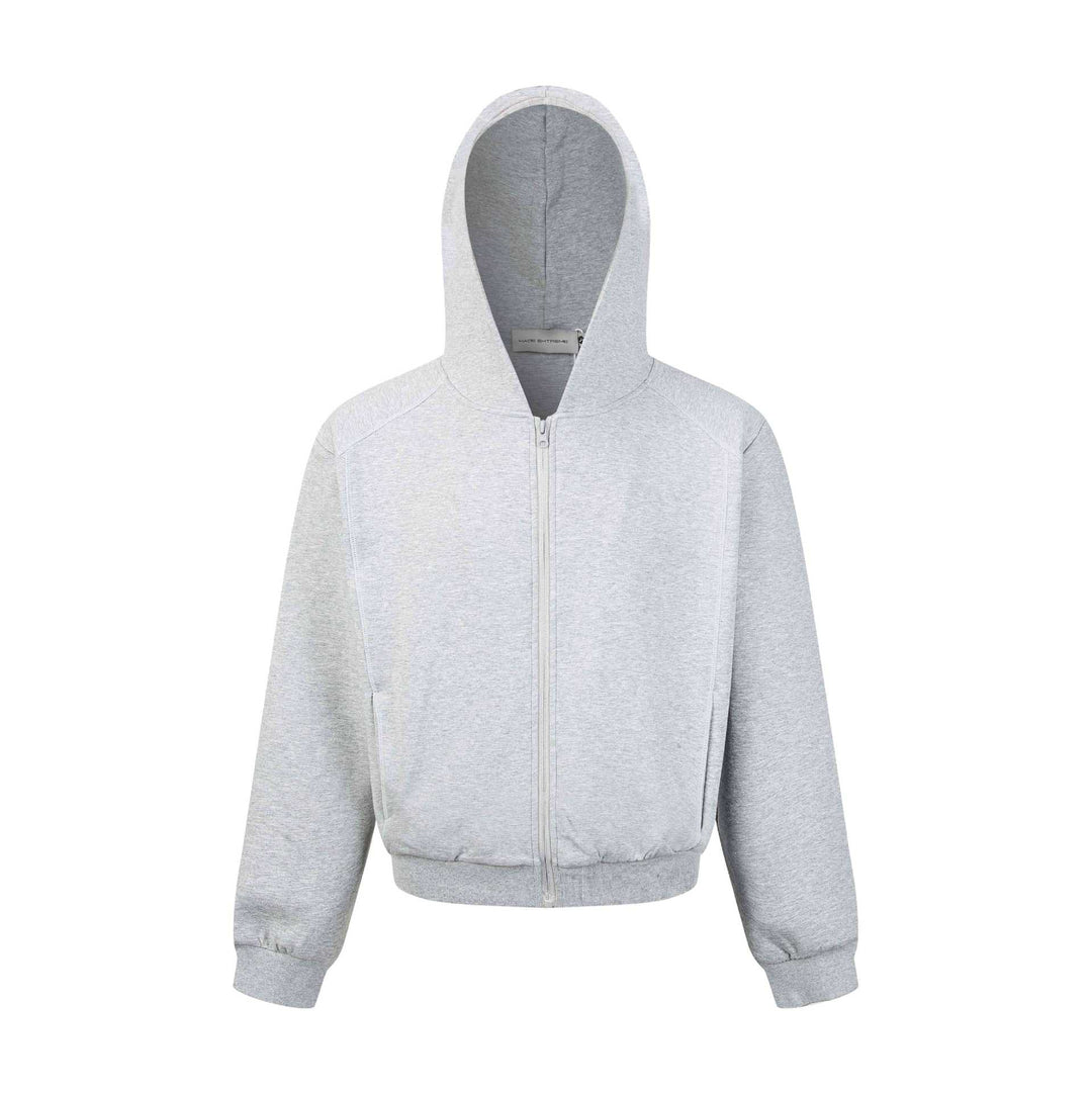 Unisex Kapuzen-Sweatjacke mit durchgehendem Reißverschluss und geripptem Bund Shop Nory