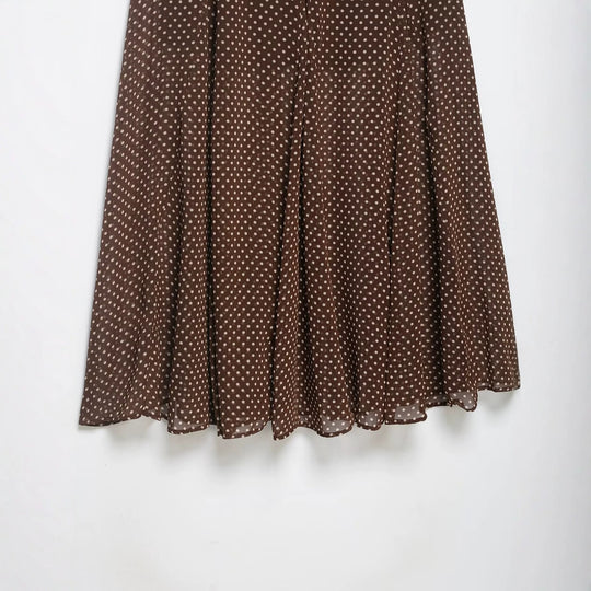 Damen Wickel‑Midirock aus Chiffon mit Polka‑Dot‑Muster Shop Nory