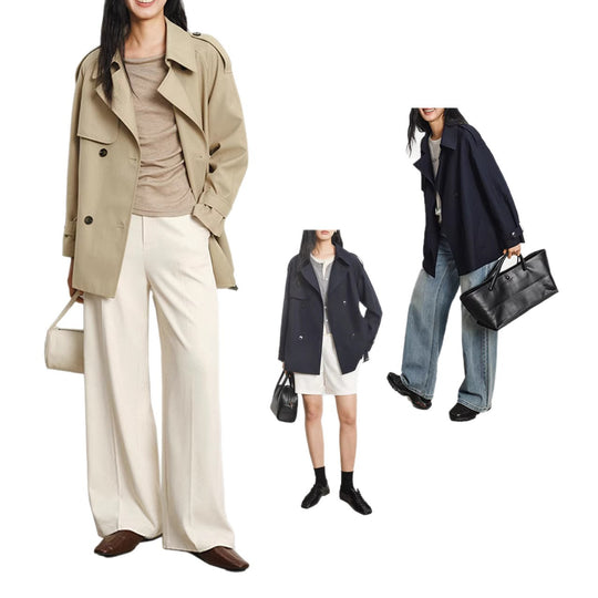 Damen Modischer Trenchcoat mit tailliertem Schnitt Shop Nory