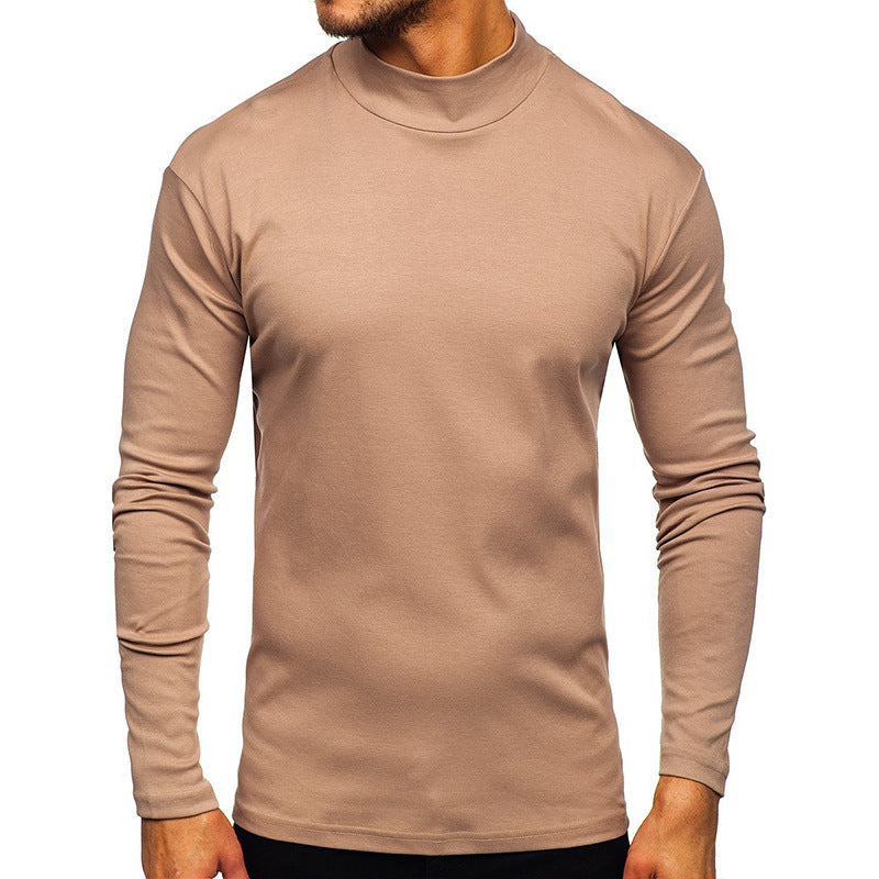 Herren Langarmshirt mit Stehkragen aus hochwertigem Material