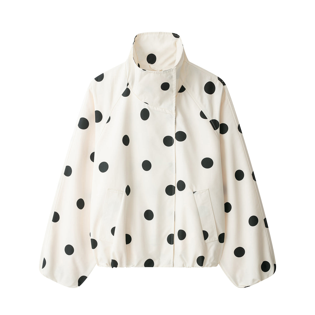 Damen Kurzjacke im Cape‑Stil mit Stehkragen und Ballonärmeln Shop Nory