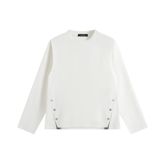 Unisex Oversize-Sweatshirt mit seitlichen Druckknopfleisten und Rundhals Shop Nory