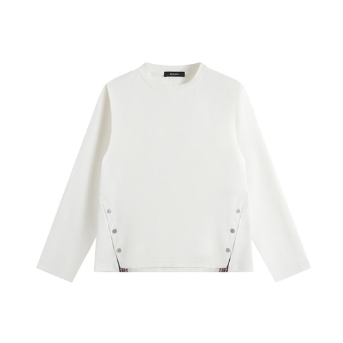 Unisex Oversize-Sweatshirt mit seitlichen Druckknopfleisten und Rundhals Shop Nory
