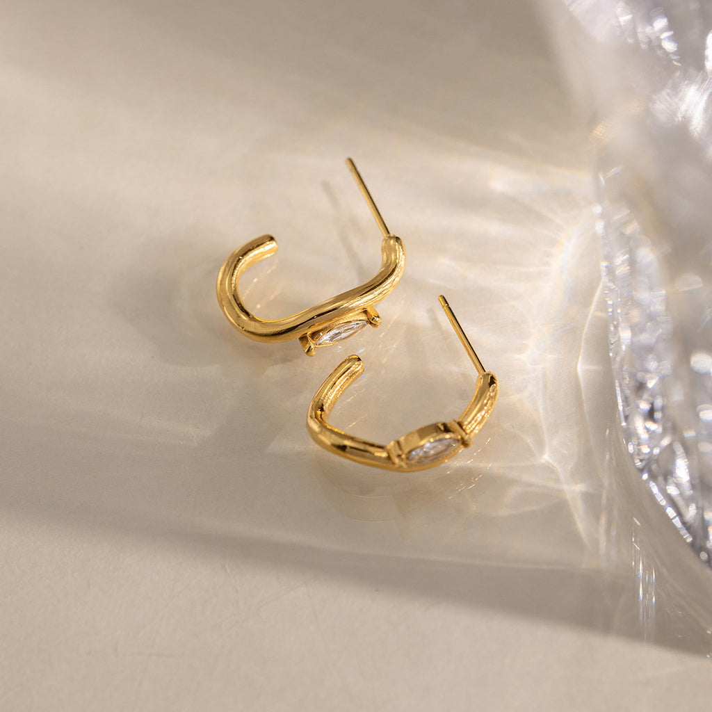 Damen Ohrhänger mit funkelndem Kristall-Design Shop Nory