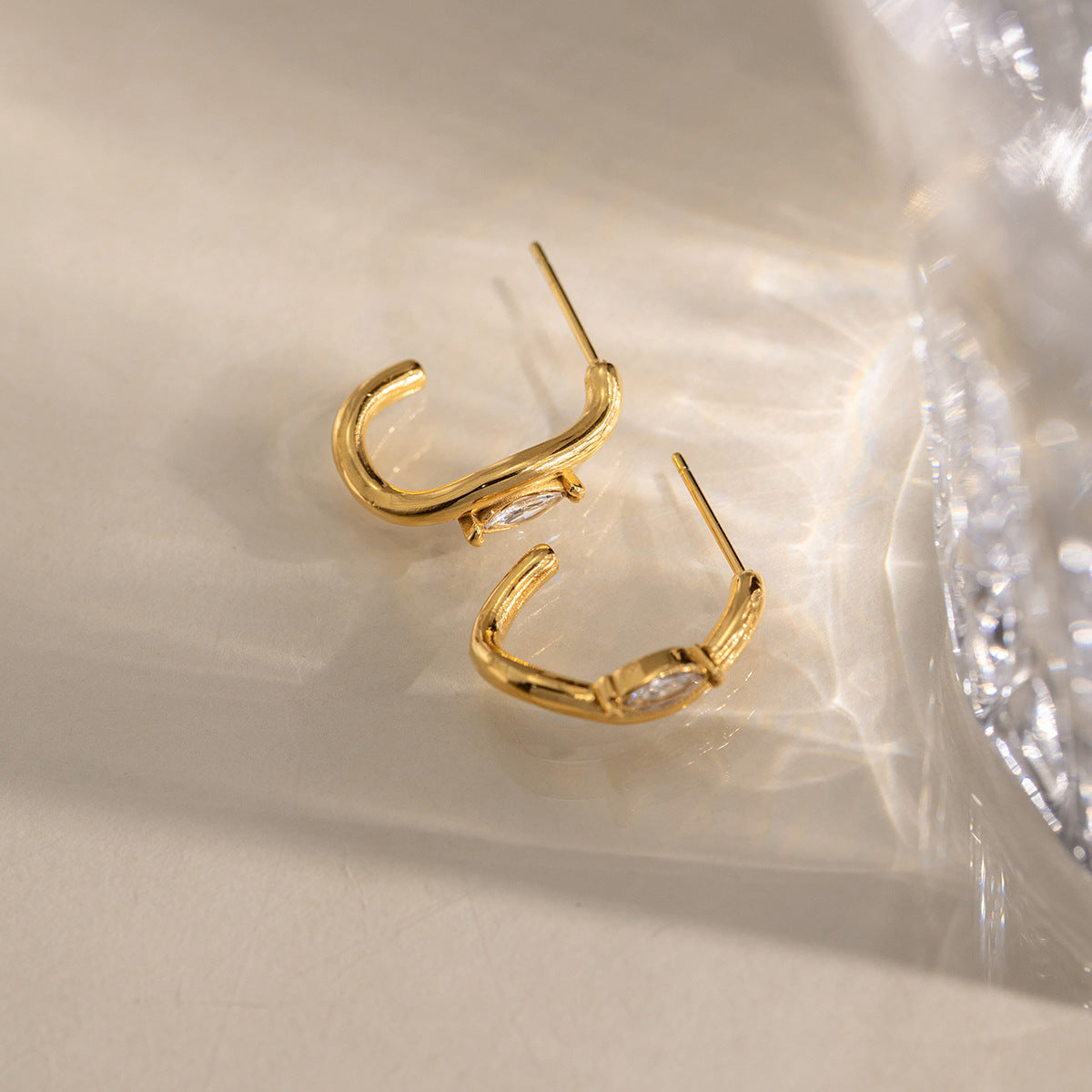 Damen Ohrhänger mit funkelndem Kristall-Design Shop Nory