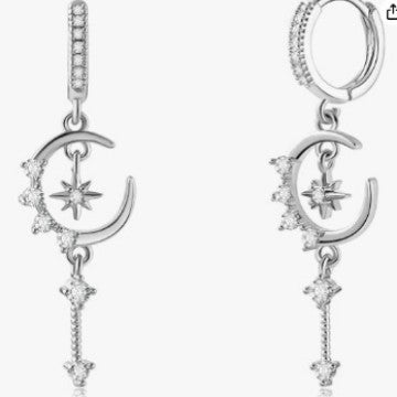 Damen Ohrhänger mit Mond- und Sternenmotiv Shop Nory