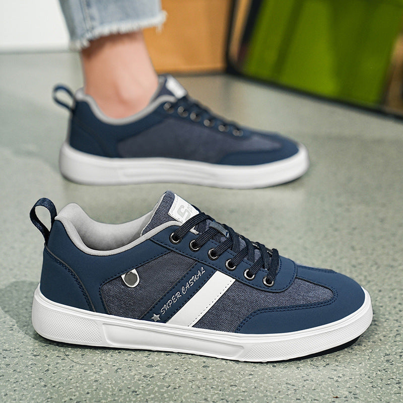 Herren nan urbaner Canvas- und Kunstleder-Sneaker mit gepolstertem Einstieg und profilierter Gummisohle