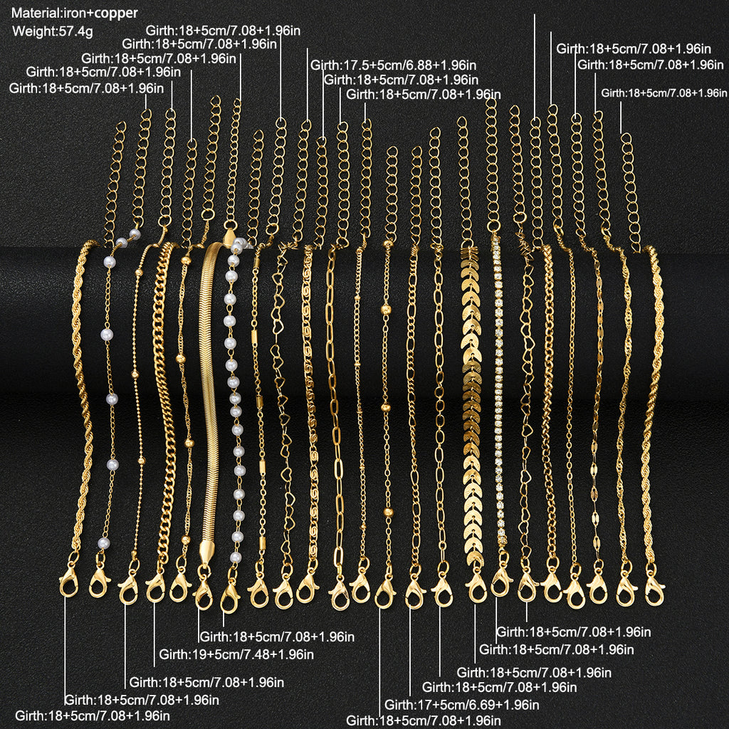 Damen Armband-Set mit zarten Ketten und eleganten Details Shop Nory