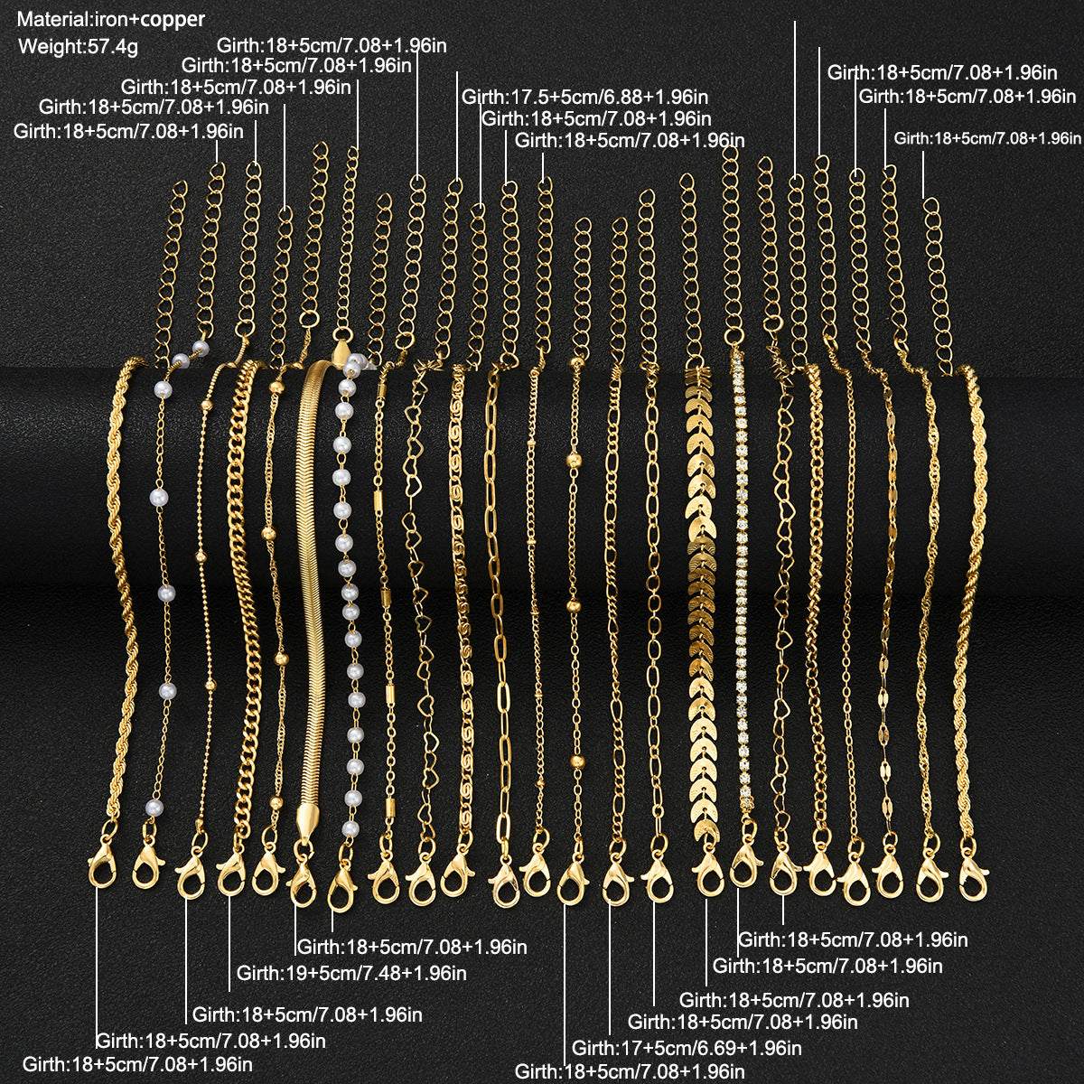 Damen Armband-Set mit zarten Ketten und eleganten Details Shop Nory