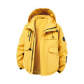 Herren technische Outdoor-Jacke mit Material und zahlreichen Reißverschlusstaschen