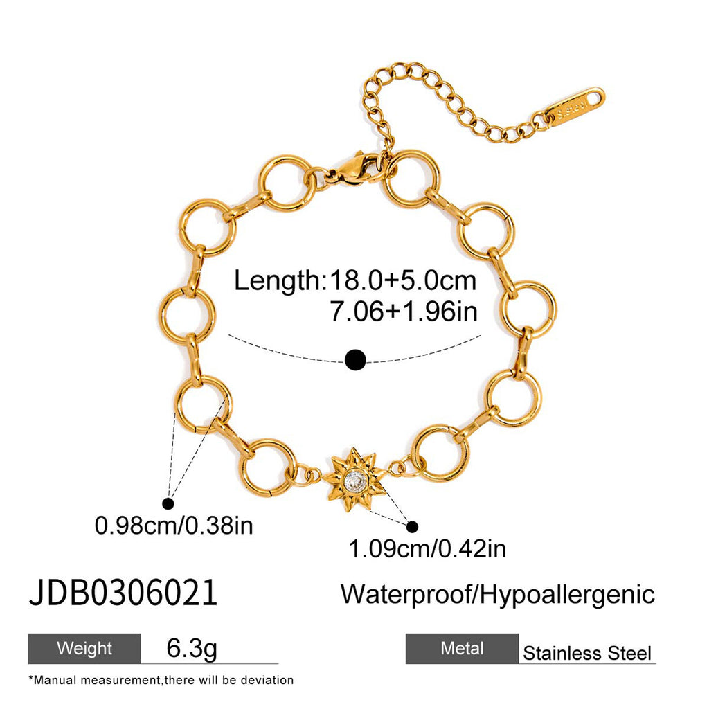 Damen Halskette mit einzigartigem Sonnen-Mond-Anhänger aus hypoallergenem Edelstahl Shop Nory