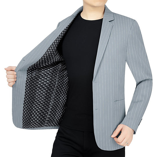 Herren Nadelstreifen-Sakko Slim-Fit mit kontrastivem Innenfutter Shop Nory