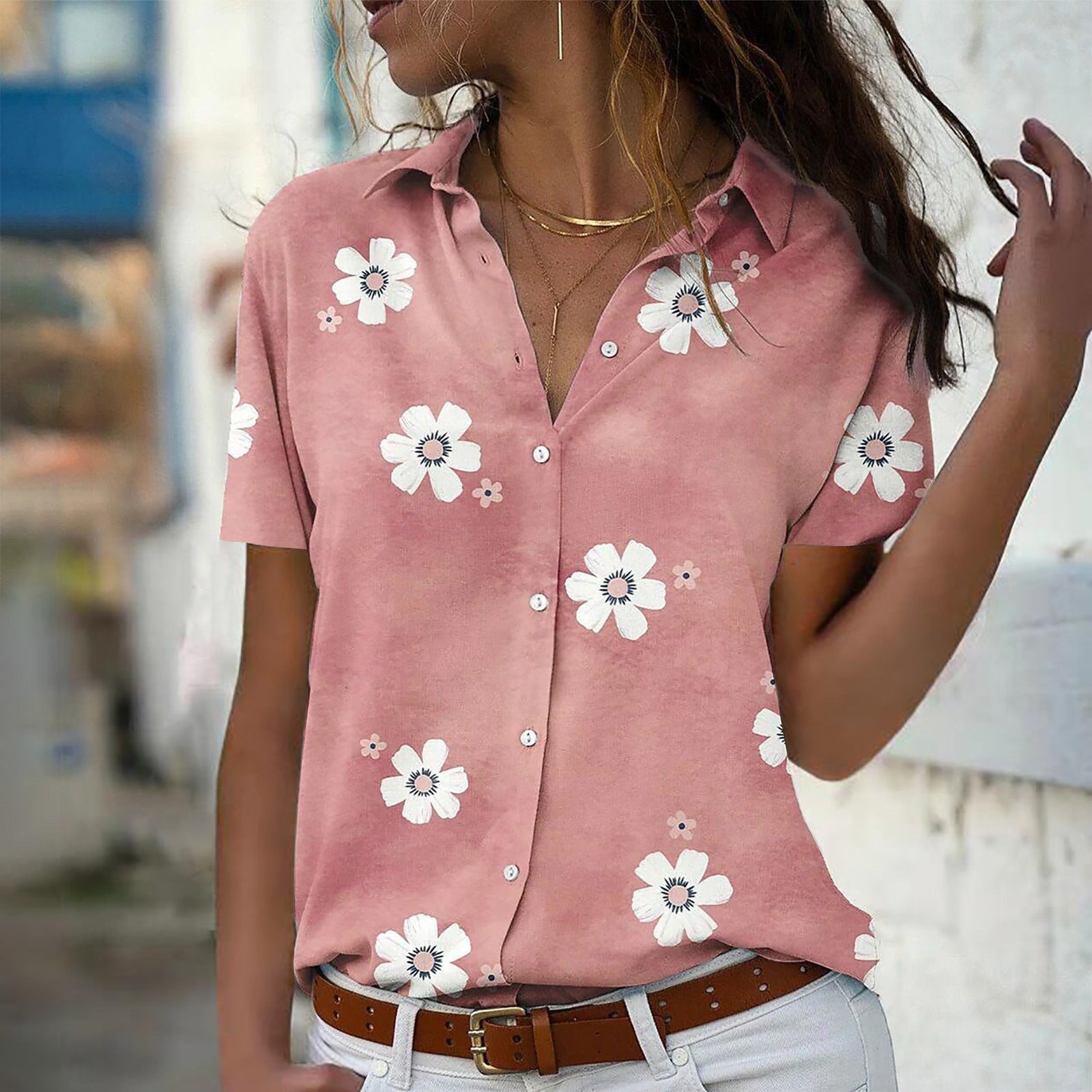 Damen Bluse mit floralem Design