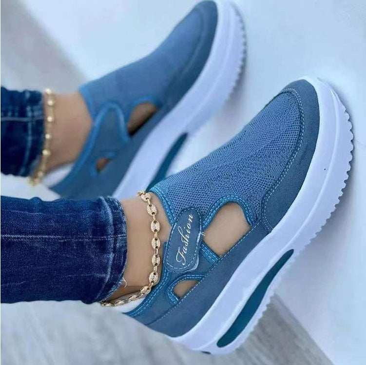 Damen Atmungsaktive Slip-On Freizeitschuhe mit elastischem Einschlupf und rutschfester Sohle Shopnory