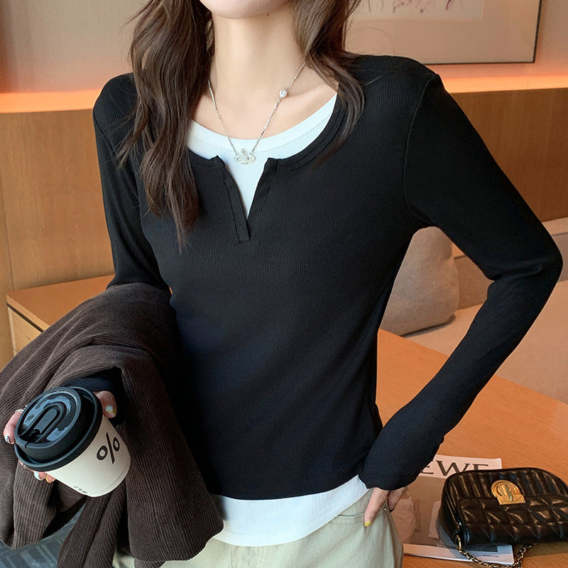 Damen Elegant geschnittenes Langarmshirt Shop Nory