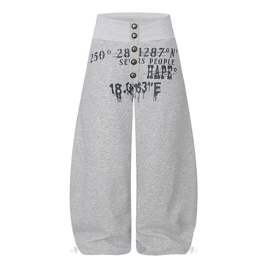 Damen Culotte-Loungehose mit hohem Rippbund, vorderer Zierknopfleiste und verstellbarem Saum Shop Nory