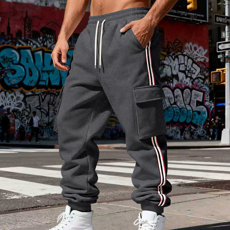 Herren Cargo-Joggerhose mit seitlichen Klapp‑Cargotaschen, Tunnelzug & Rippbündchen Shop Nory