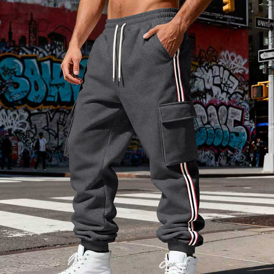 Herren Cargo-Joggerhose mit seitlichen Klapp‑Cargotaschen, Tunnelzug & Rippbündchen Shop Nory