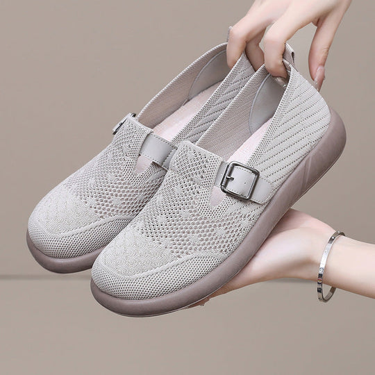 Damen Atmungsaktive Slip-On Schuhe mit verstellbarem Riemen