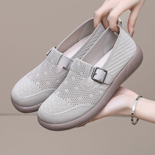 Damen Atmungsaktive Slip-On Schuhe mit verstellbarem Riemen