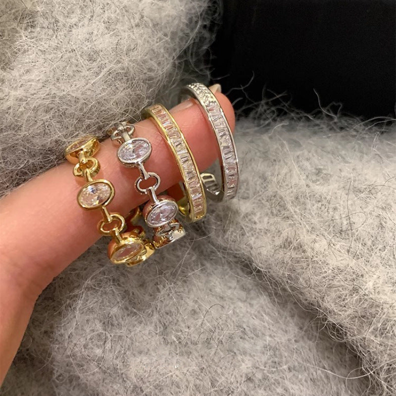 Damen Glänzender Schmuckring mit elegantem Design Shop Nory