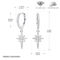 Damen Ohrhänger mit funkelndem Sternenanhänger aus 925 Sterling Silber Shop Nory