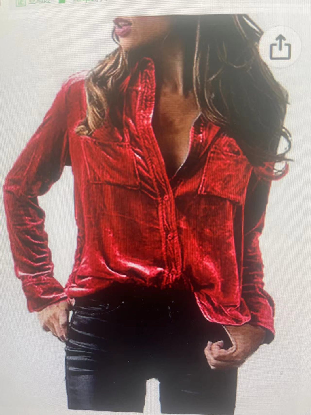 Damen Satin Bluse mit dekorativen Brusttaschen