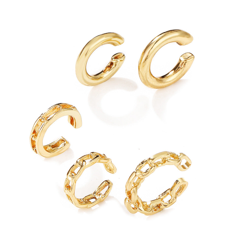 Damen modisches Edelstahl-Ohrschmuck Set mit kreativen Ketten-Designs Shop Nory