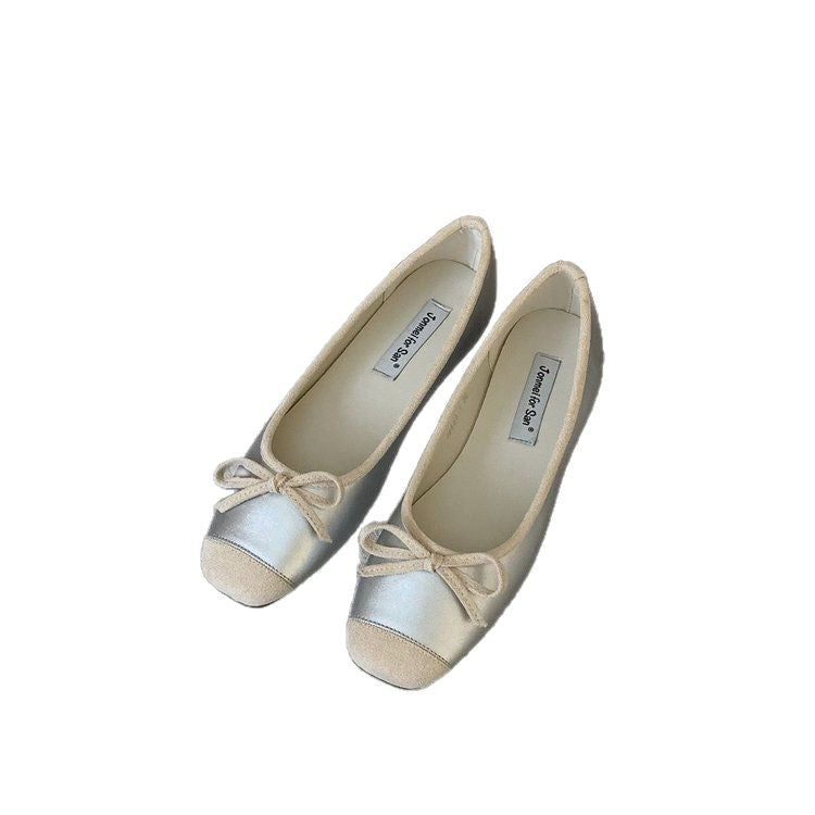 Damen Elegante Ballerinas mit modischem Schleifenakzent und weichem Fußbett