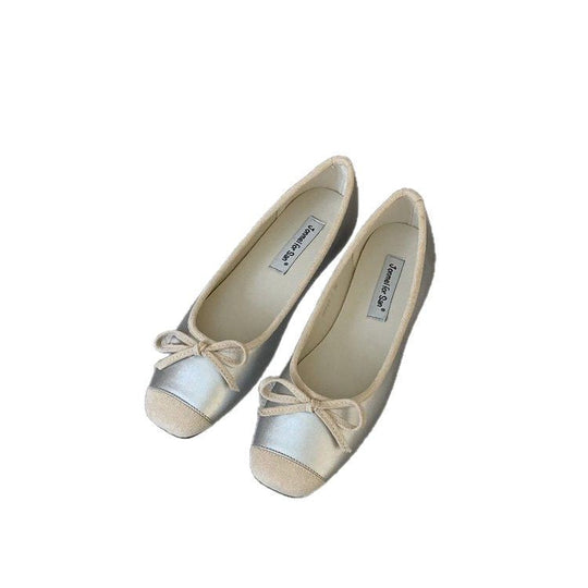 Damen Elegante Ballerinas mit modischem Schleifenakzent und weichem Fußbett