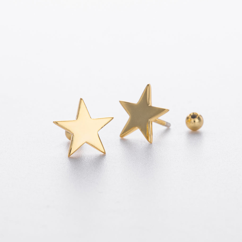 Damen Ohrstecker im modernen Sternendesign aus hochwertigem 925 Sterling Silber Shop Nory