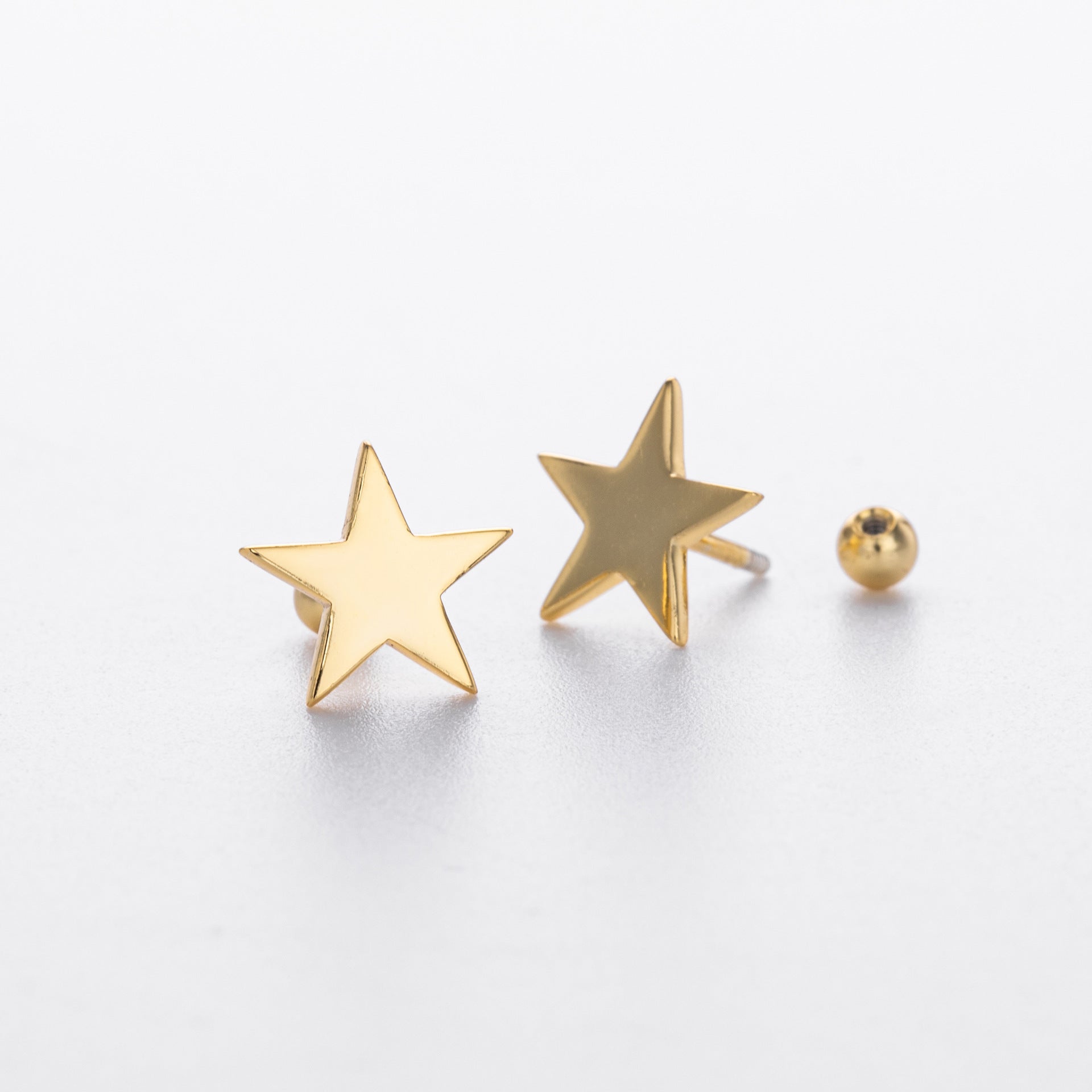 Damen Ohrstecker im modernen Sternendesign aus hochwertigem 925 Sterling Silber Shop Nory