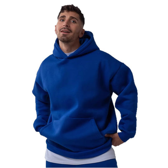 Herren nan schwerer Fleece-Boxy-Hoodie mit tiefem Schulterfall verstärkter Kapuze und Kängurutasche Shop Nory
