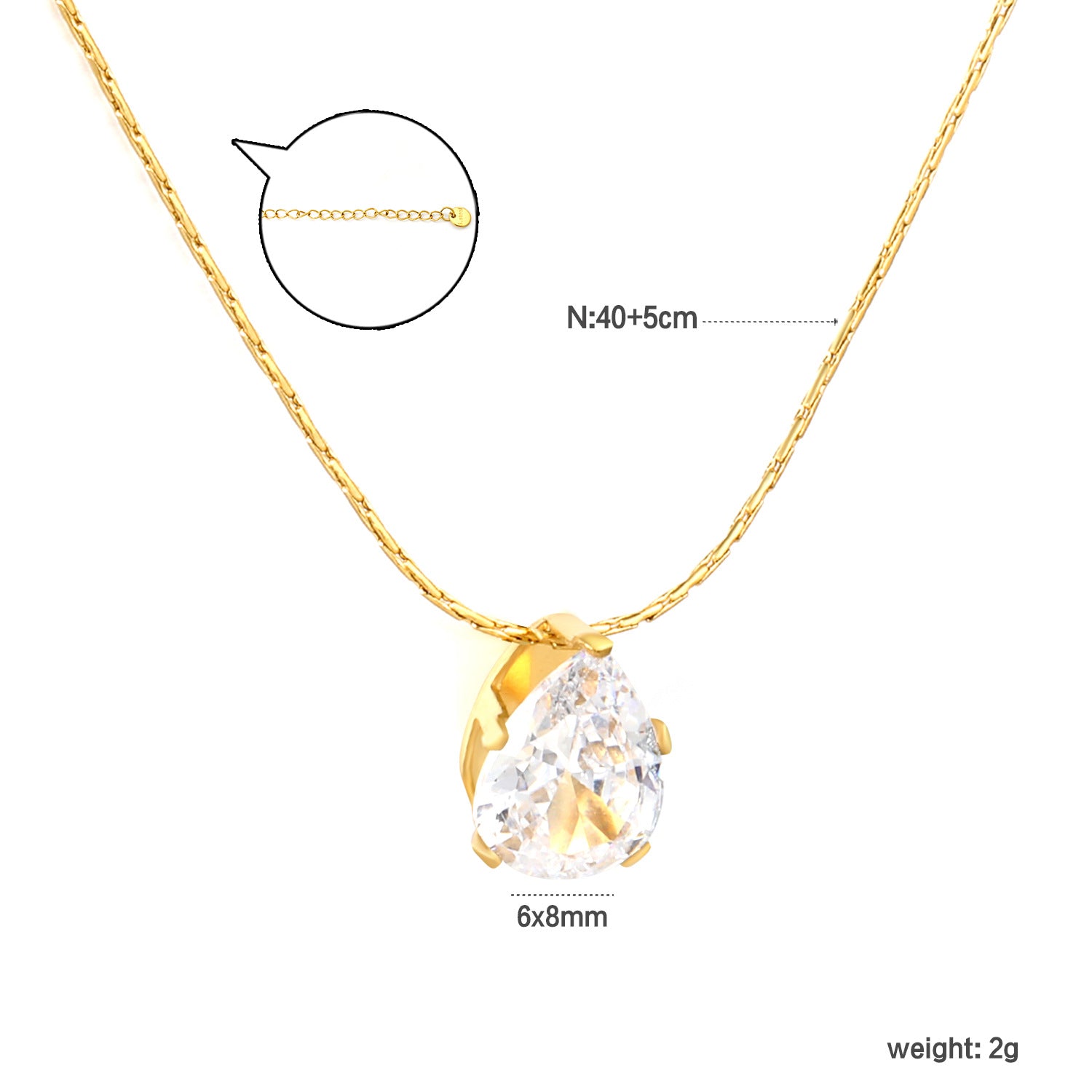 Damen Halskette mit herzförmigem Kristallanhänger und eleganter Kettengestaltung Shop Nory