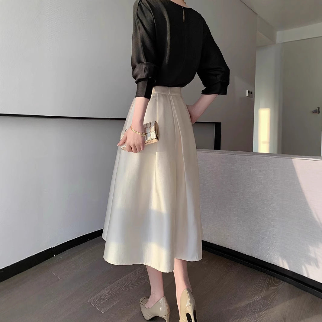 Damen Elegante und fließende Midikleid Shop Nory
